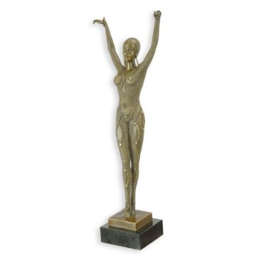 A BRONZE SCULPTURE CALLED " DOURGA"