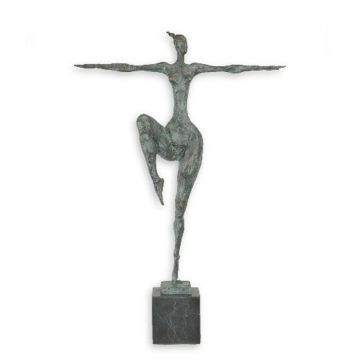 A MODERNIST BRONZE SCULPTURE OF A FEMALE NUDE