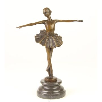 BRONZEN BEELD VAN EEN BALLETDANSERES