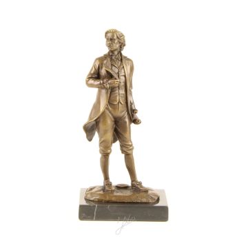 EEN BRONZEN BEELD VAN MOZART