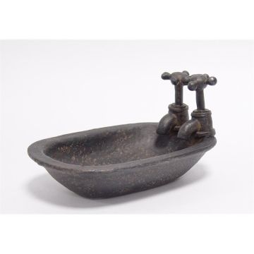 A RESIN MINIATURE BATH SOAP-HOLDER