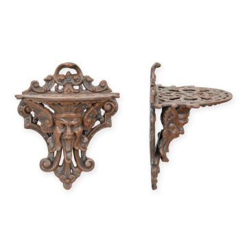 A CAST IRON WALL CONSOLE