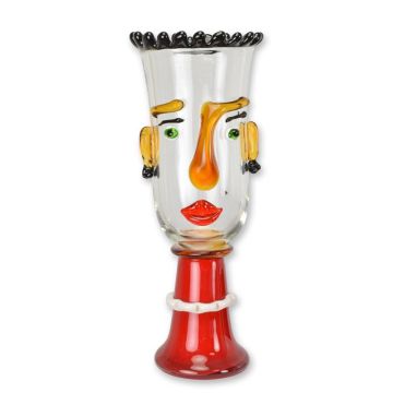 A MURANO STYLE ABSTRACT GLASS VASE
