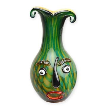 A MURANO STYLE ABSTRACT GLASS VASE