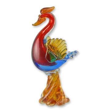 A MURANO STYLE GLASS FIGURINE OF A PHOENIX