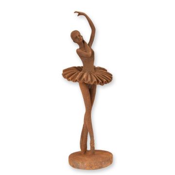 A RESIN BALLERINA IN RUSTY FINISH