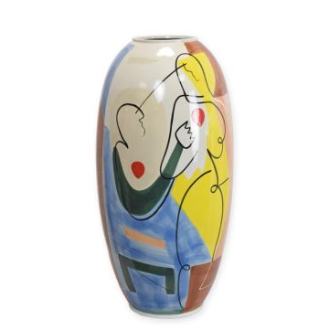 A PORCELAIN VASE HANDPAINTED