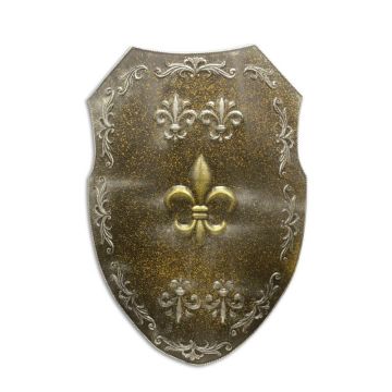 ijzeren muurschild met fleur de lis - roest (rx-372)