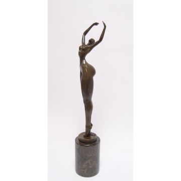 A MODERNIST BRONZE SCULPTURE OF A FEMALE NUDE