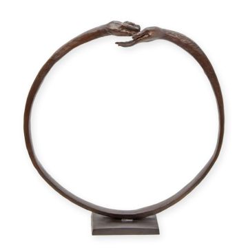 A BRONZE SCULPTURE OF THE RECEIVING AND GIVING HAND