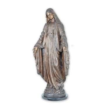 A BRONZE SCULPTURE OF MARY