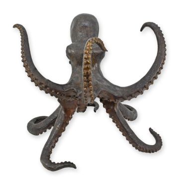 A BRONZE SCULPTURE OF AN OCTOPUS