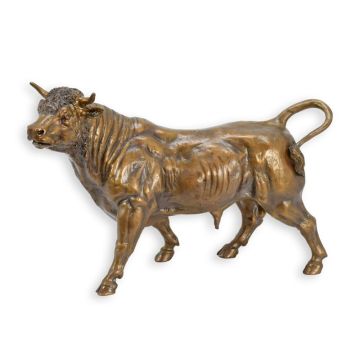 A BRONZE SCULPTURE OF A BULL