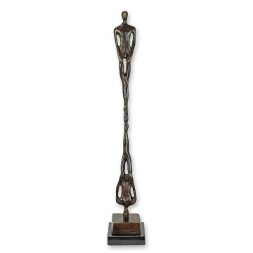 A MODERNIST BRONZE SCULPTURE OF THE MALE REFLECTION