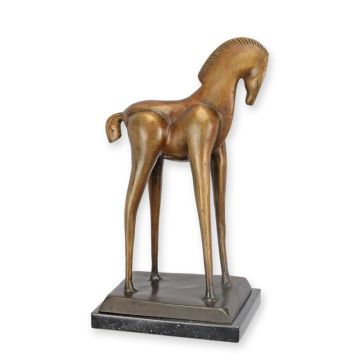 A MODERNIST BRONZE SCULPTURE OF A HORSE