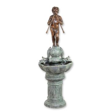 A BRONZE PAN FOUNTAIN