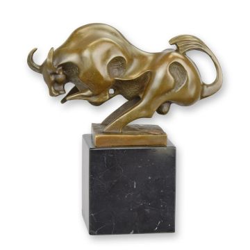 A MODERNIST BRONZE SCULPTURE OF A BULL