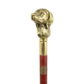 A BRONZE-HANDLED WALKING STICK