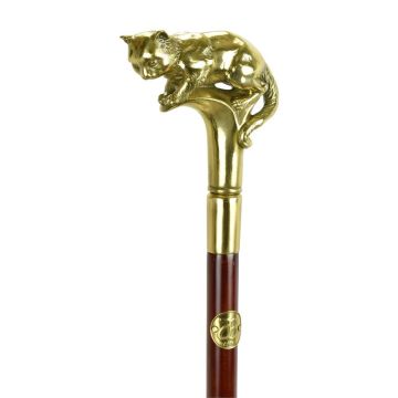 A BRONZE-HANDLED WALKING STICK