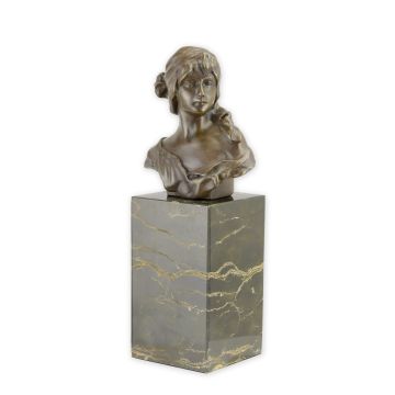 BRONZEN BEELD VAN EEN VROUW BUSTE