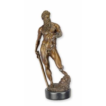 A BRONZE SCULPTURE OF A NEPTUNE