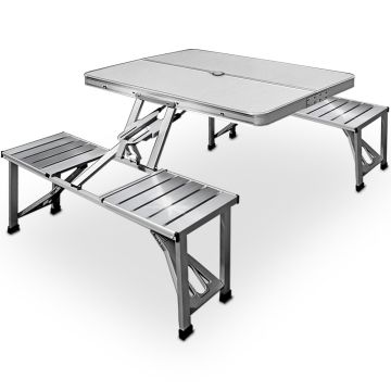 Campingtafel aluminium voor 4 personen opvouwbar