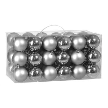 Kerstballen Zilver 54 stuks