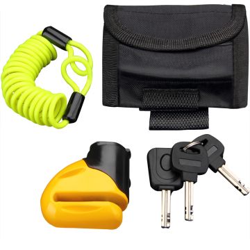 Schijfremslot van staal voor motor of fiets