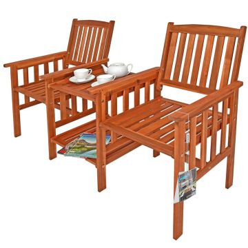 Tuinbank Acaciahout met Tafel 164x63x91cm