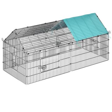 Buitenverblijf voor konijnen Groen 180x75x75cm Bescherming tegen de zon