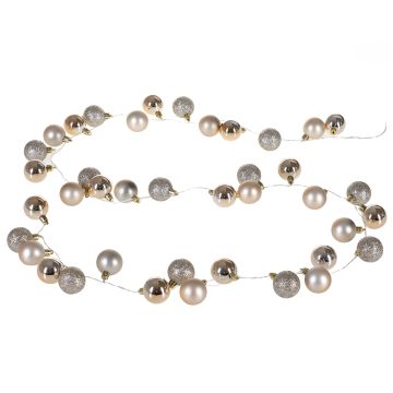 Kerstverlichting kerstballen LED Champagne 2m Ballen