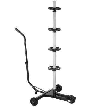 Velgboom mobiel zwart aluminium tot 225mm bandbreedte