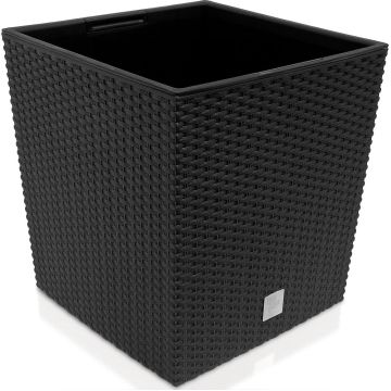 Wicker Bloempot Rato Low Antraciet  39x39x40,5cm