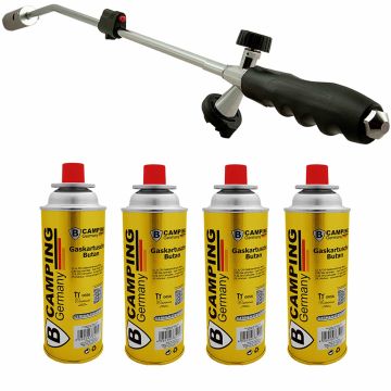 Onkruidbrander incl 4 Butaangas Patronen
