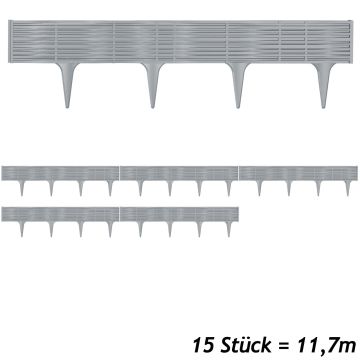 Bedrand Set van 3 Grijs 11,7m