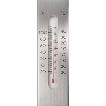 Aluminium Muurthermometer 23cm Grijs voor Binnen en Buiten