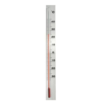 Aluminium Muurthermometer 37cm Grijs voor Binnen en Buiten
