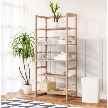 Badkamerrek Oland Bruin Hout 136x58x27cm