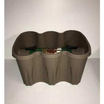 Balkonbak Bruin 37cm lang , set van 2 stuks