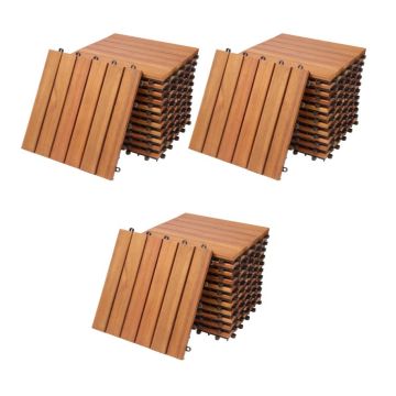 Houten Tegel Eucalyptus Hout 33 Set 30x30cm