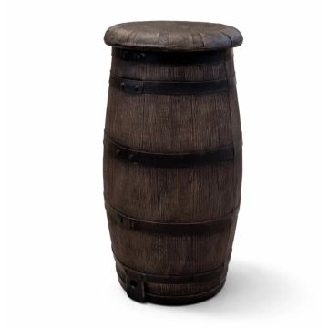 Barrel barkruk – | Houtlook & onderhoudsvrij kunststof