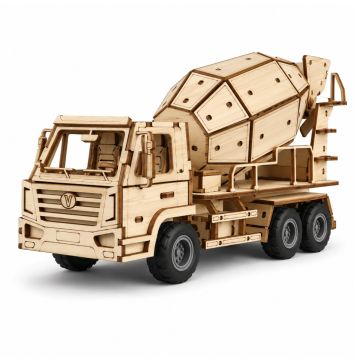 C.M. Betonmixer Vrachtwagen 165-delig Houten DIY Modelbouw