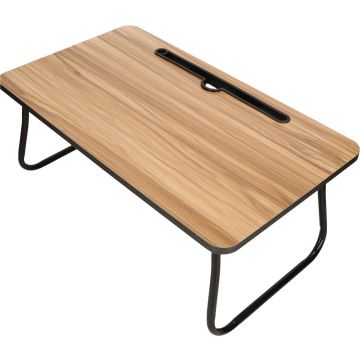 Ontbijttafel - Bedtafel - Laptoptafel met Uitklapbare Pootjes MDF