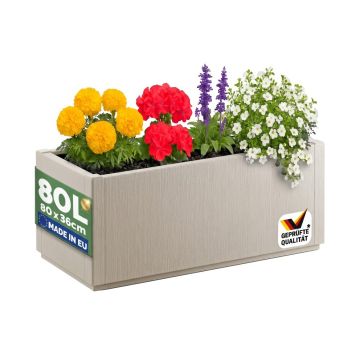 Bloempot Ethica Krijtwit Kunststof 80x36x36 cm