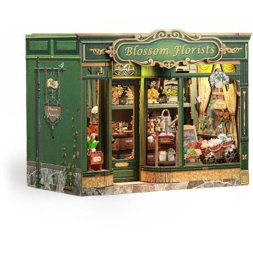 CuteBee Miniatuurhuisje Blossom Florists – Houten 3D Puzzel DIY Bouwpakket voor Volwassenen Modelbouw