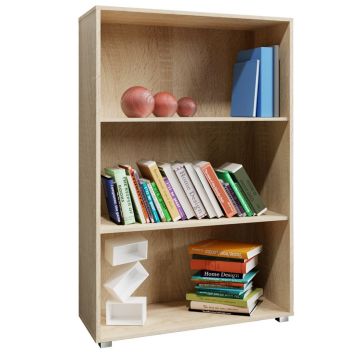 Boekenkast Vela Eikenhout met 3 opbergvakken