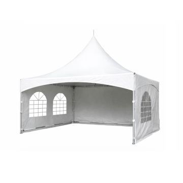 Stijlvolle PAGODE KEDER TENT RONDE PALEN - INCL ZIJWANDEN - 3X3 mtr - kies je kleur