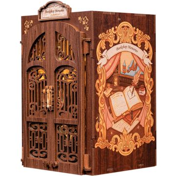CuteBee Book Nook Bookshop Memories – Houten 3D Puzzel DIY Bouwpakket voor Volwassenen – Decoratieve Boekensteun