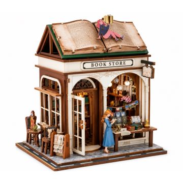 PlayfulMario Boekenwinkel - Bookstore met verlichting 148 onderdelen Modelbouw