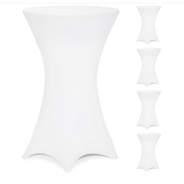 5x Bartafelhoes Ø60 cm wit